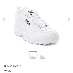 White Fila’s, barely worn